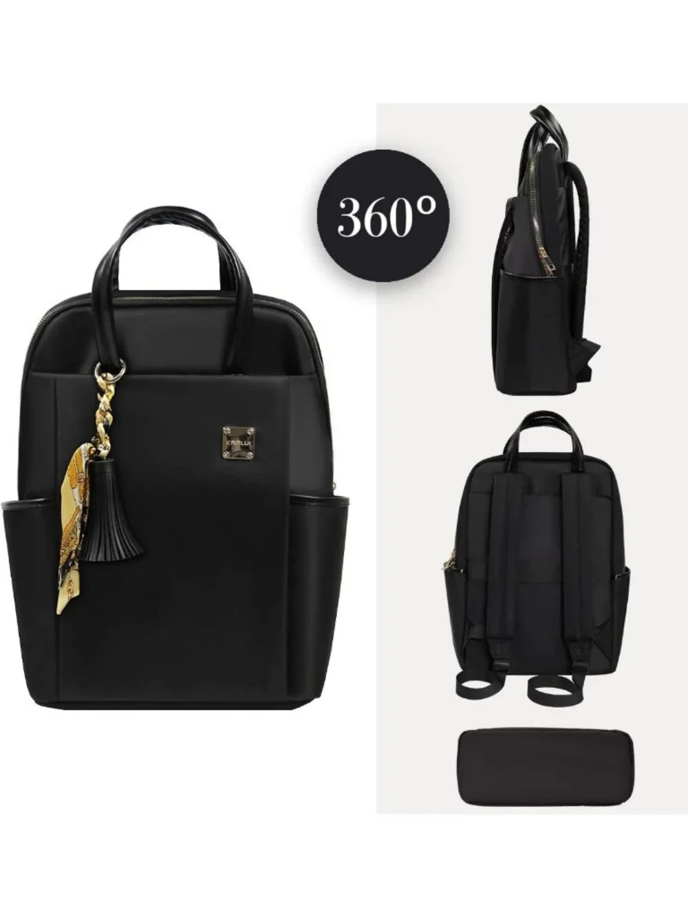 Stylish Water-Resistant Laptop Backpack for Women - Slim Travel Bag Fits 15.6